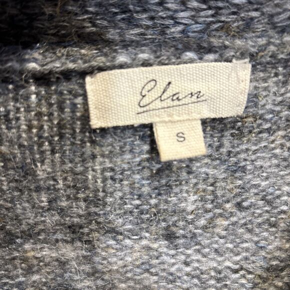 Elan Grey Ombré Cardigan Women's Size Small Relaxed Fit Pockets Buttons - Picture 12 of 14